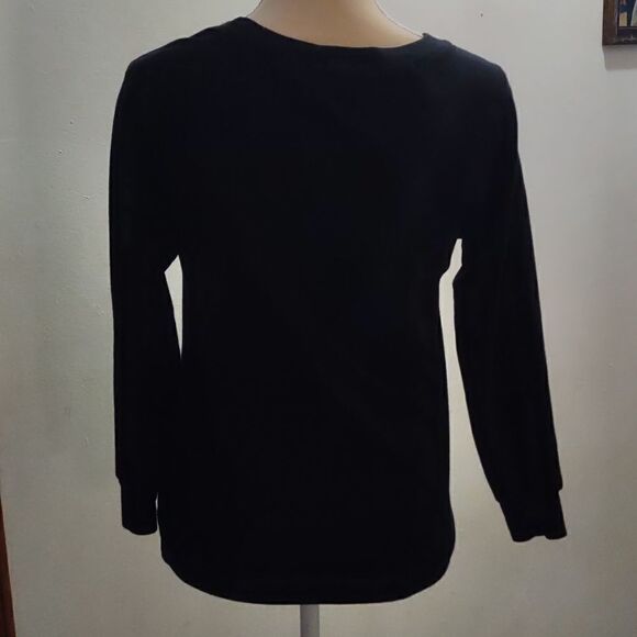 DC Comics Batman Logo Men's size S black sweatshirt flip sequins Up All Night - Picture 3 of 5